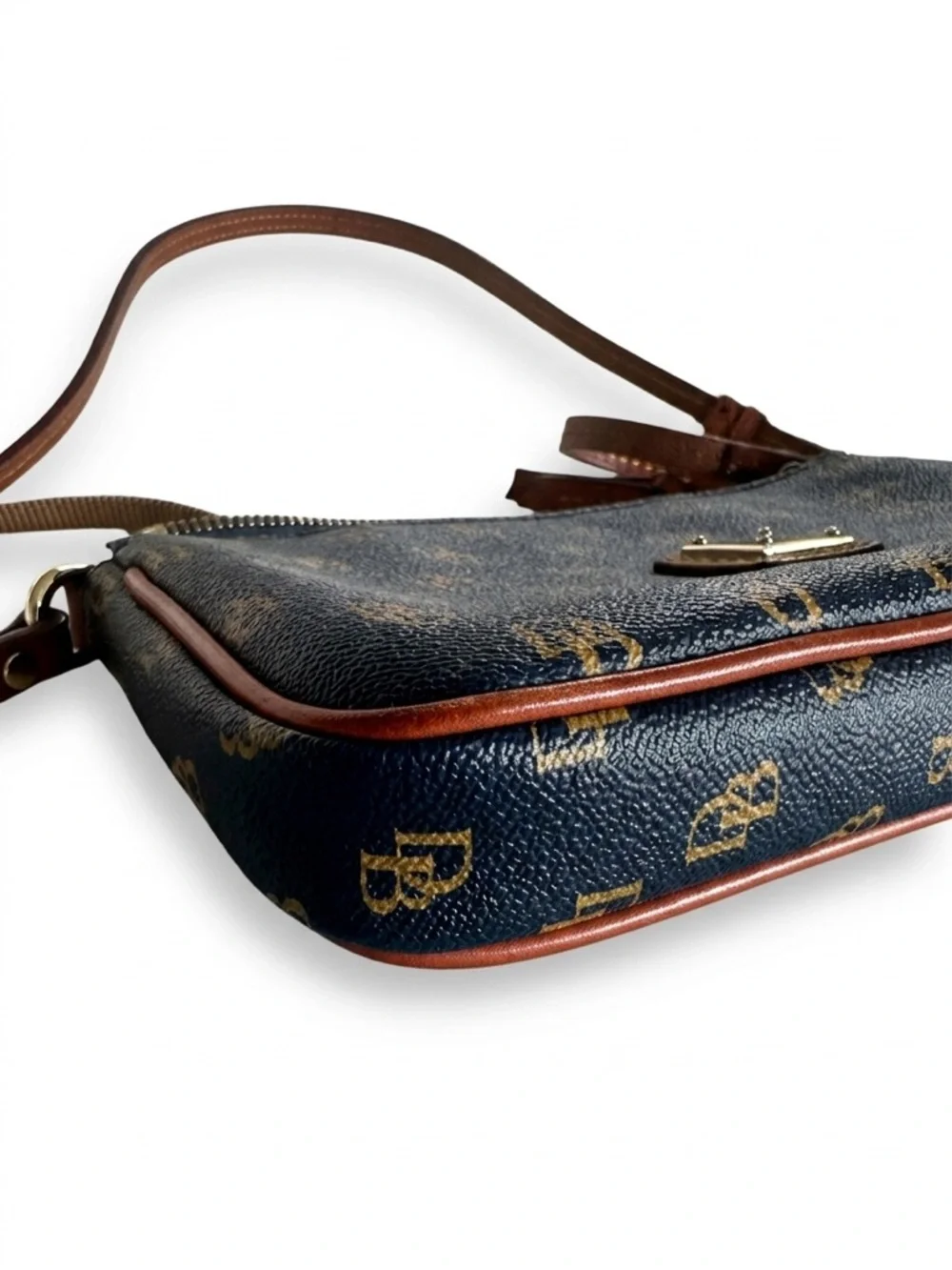 💐 Dooney & Bourke Gretta LexiCrossbody. Navy & Tan, Monogram. - Picture 4 of 11